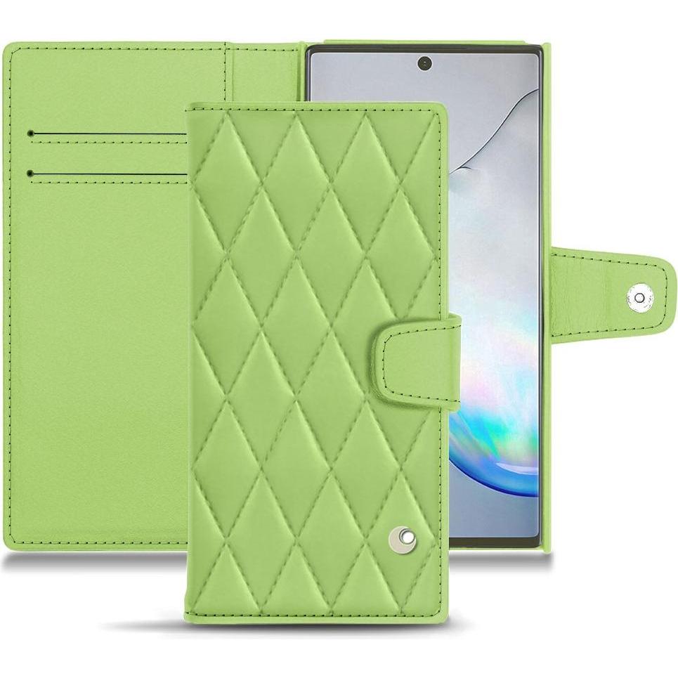 Noreve Lederschutzhülle Wallet (Samsung Galaxy Note 10+), Smartphone Hülle, Grün
