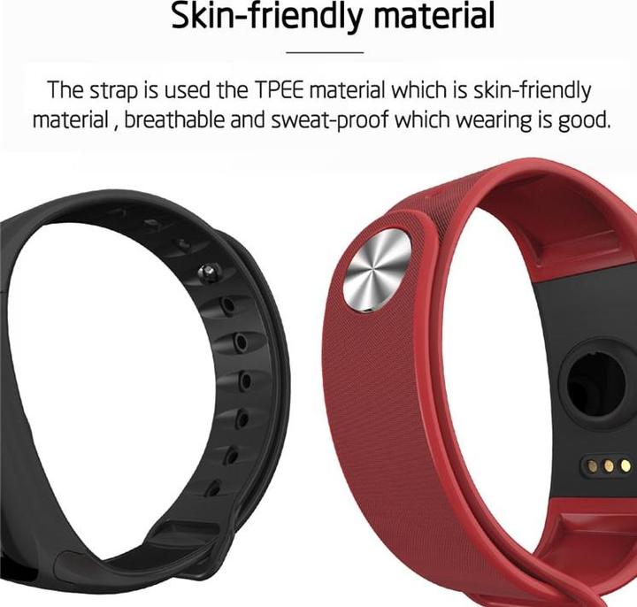 Image du produit JTI Traceur d'activité F1 Plus WearFit avec écran couleur - Rouge