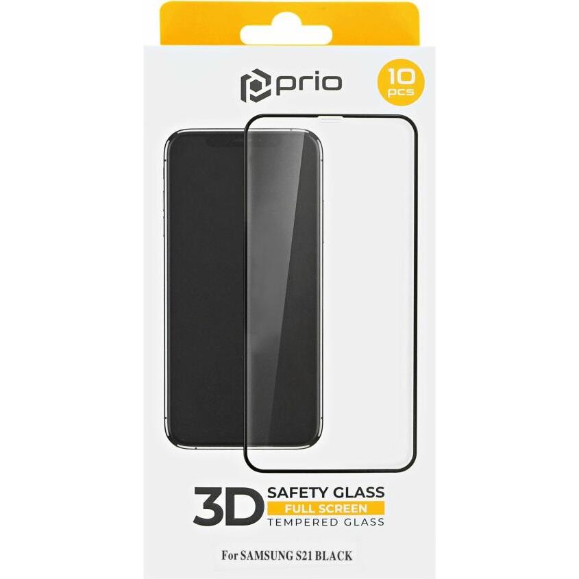 Thumbnail - prio 10x 3D Tempered Glass Displayschutzfolie für Samsung S21 5G schwarz (10 Stück, Samsung Galaxy S21), Smartphone Schu...