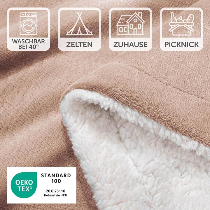 Produktbild Blumtal Sherpa Kuscheldecke (150 x 200 cm)