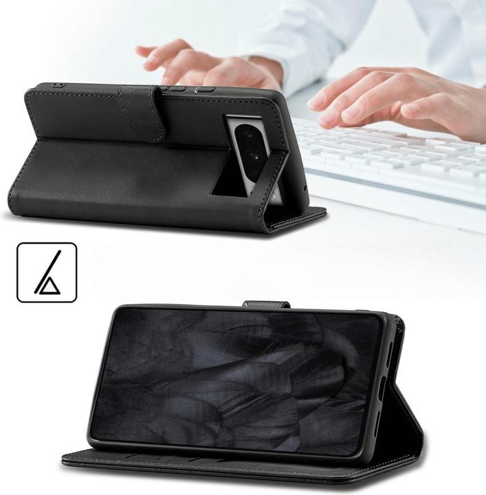 Produktbild LC.Imeeke Google Pixel 8 Pro - Leder Etui Hülle schwarz (Google Pixel 8 Pro)