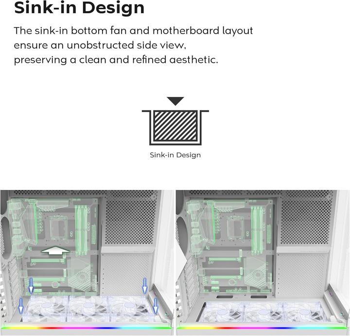 Produktbild Montech HS02 PRO, ATX Mid-Tower PC-Gehäuse, Gaming-PC, High-Airflow, reversibles Layout, stabile geb (ATX, mATX, Mini-ITX)