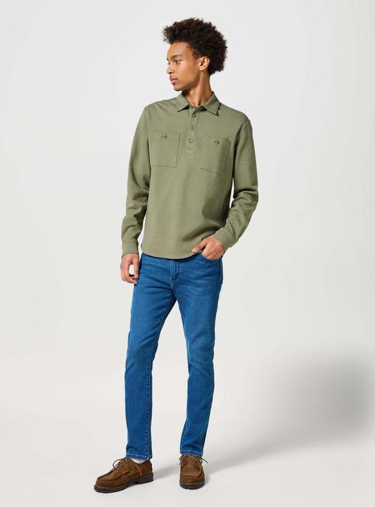 Actual product image Wrangler Long sleeve polo longsleeves Utility Polo (S)