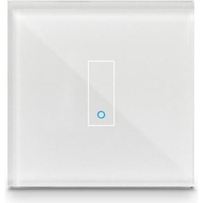 Iotty Smart Switch single button faceplate - Design your own smart switch, Powerline, Weiss