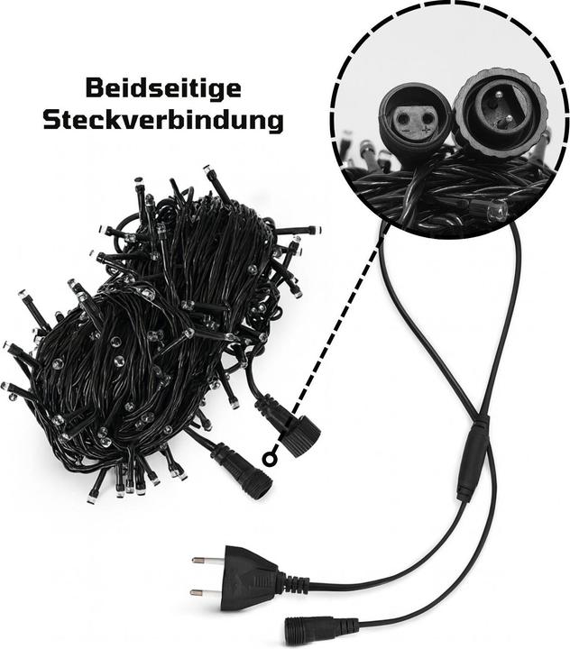 Image du produit Hermex Erweiterbare LED-Lichterkette 9.7m Verlängerung mit Steckverbindung (9.70 m)