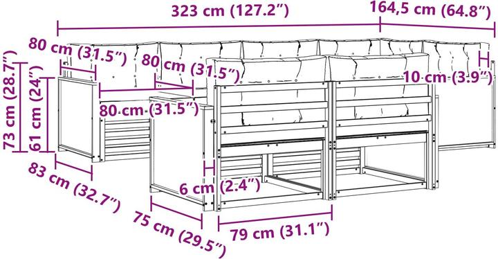 Produktbild vidaXL Outdoor-Sofa