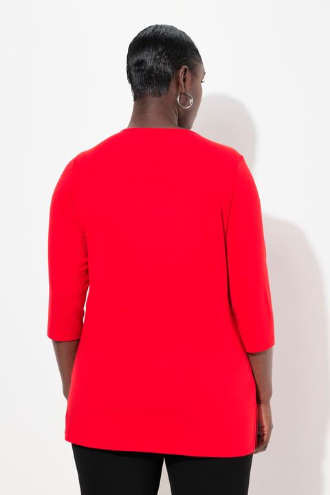 Produktbild Ulla Popken Shirt, tiefer Rundhalsausschnitt, 3/4 Arm (56)