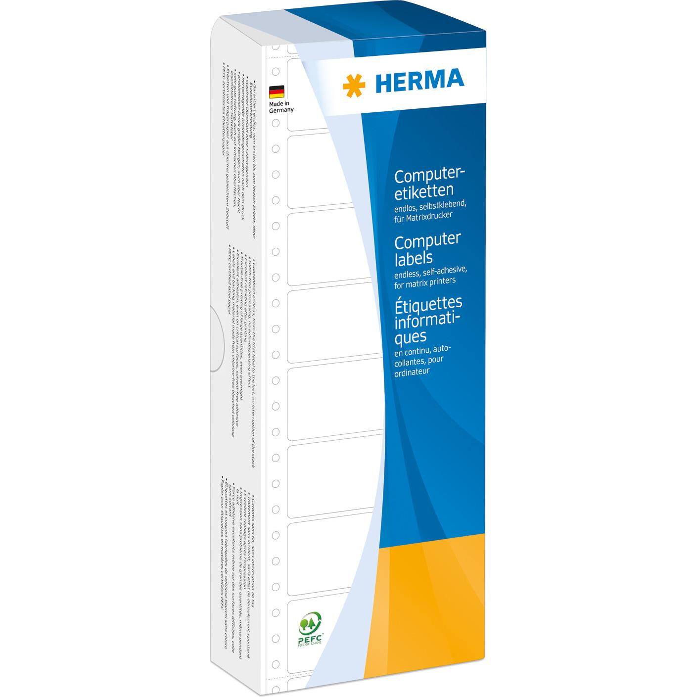 Herma, Etiketten, Computeretiketten 101.. 1-bahnig Papier