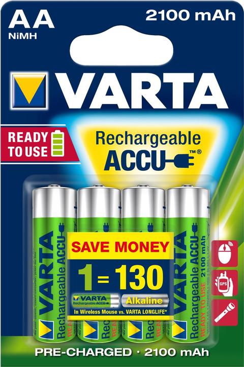 Actual product image Varta Recharge Accu Power (4 pcs., AA, 2100 mAh)