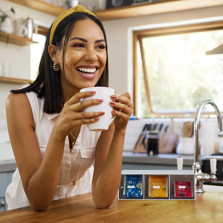 Actual product image Relaxdays Scatola porta-tè-e-tisane
