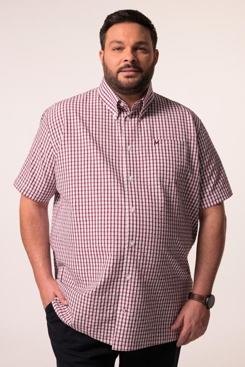 Immagine prodotto Men+ Karohemd, Halbarm, Seersucker, Buttondown-Kragen, Comfort Fit (XL)