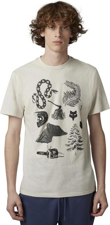 Actual product image Fox Tee 23 Track Beast Ss Prem Vin Wht L (L)