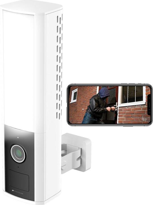Produktbild VisorTech LED-Aussenwandleuchte & WLAN-2K-Kamera (1000 lm, IP65)