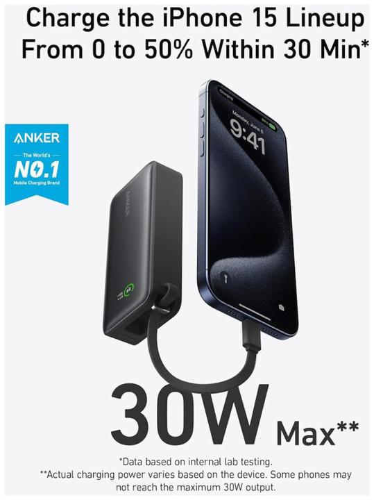 Actual product image Anker POWER BANK USB 10000MAH/NANO A1259G11 (10000 mAh, 30 W, 37 Wh)