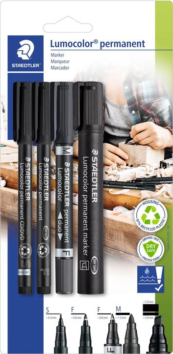 Produktbild Staedtler Marker Set Lumocolor 4St (4x)