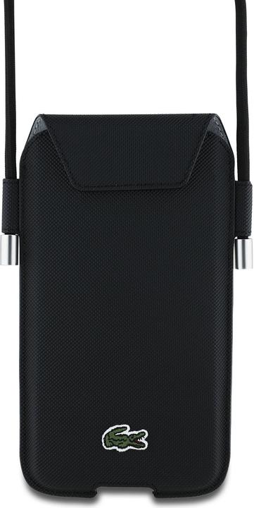 Actual product image Lacoste Torebka LCPSP15XPVCK XL czarny/black Universal Phone Sleeve Crossbody Petit Pique (Apple iPhone 15 Pro Max, Samsung Galaxy S24 Ultra)