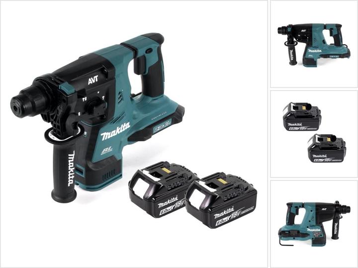 Produktbild Makita DHR 280 G Akku Bohrhammer 36 V ( 2x 18 V ) 2,8 J SDS-plus Brushless + 2x Akku 6,0 Ah - ohne (Akkubetrieb)