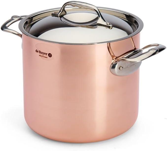 Image du produit de Buyer Prima Matera Pot de cuisson à induction, avec couvercle (20 cm, Casserole, Cuivre, Acier inoxydable)