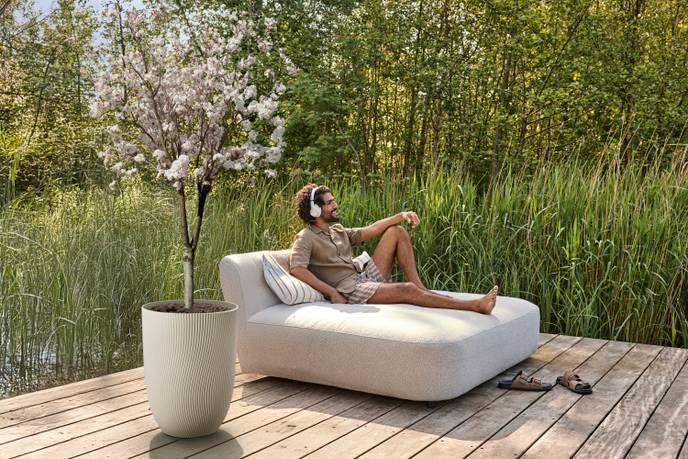 Produktbild Elho Pflanzentopf Sereh Hoch 40 cm Beige (39 x 53 cm)