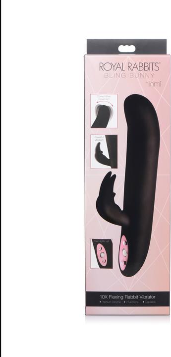 Actual product image Shots Royal Rabbits Bling Bunny 10X Flexing Rabbit Vibrator