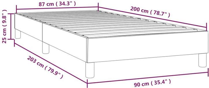 Produktbild vidaXL Boxspringbettgestell (90 x 200 cm)