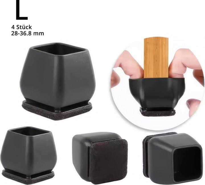 Produktbild Qmexa Profi-Stuhlbeinstulpen (Filzgleiter, 4 Stk.)