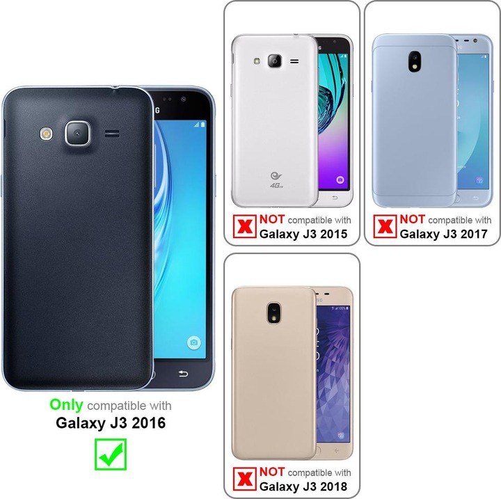 Produktbild Cadorabo Handykette für Samsung Galaxy J3 2016 Necklace Hülle mit verstellbarem Kordelband