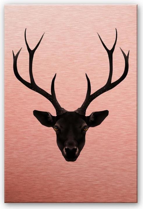 Image du produit Trenddeko The Black Deer - Le cerf noir (70 x 100 cm)