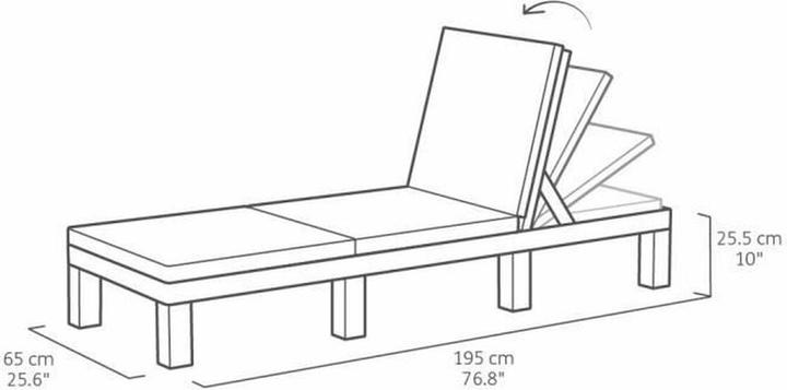 Image du produit Allibert Solseng Daytona 195 x 65 x 25,5 cm (65 cm)