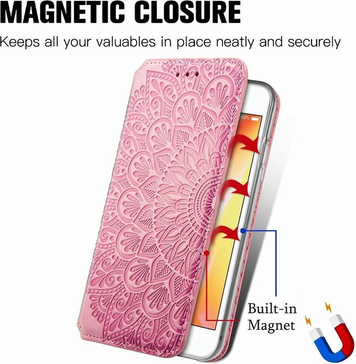 Produktbild König Design Hülle Handy Schutz für Apple iPhone 7 Case Cover Tasche Etuis Bumper Rosa Neu (Apple iPhone 7)