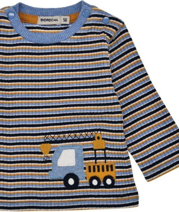 Immagine prodotto Bondi Baby langarm Shirt geringelt Kranwagen (68)