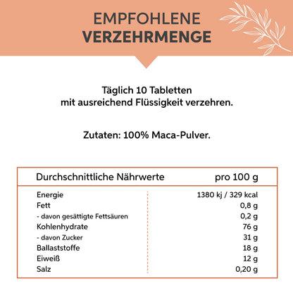 Image du produit Eltabia Maca en comprimés du Pérou | Qualité crudité premium (Cachets)