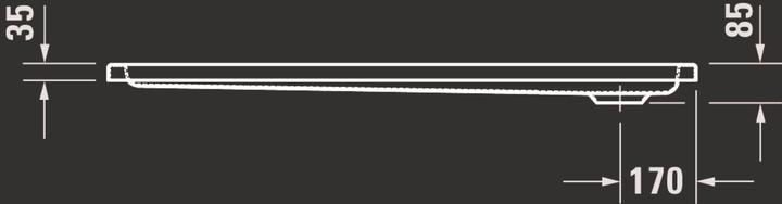 Actual product image Duravit Rectangular shower tray D-CODE white 1300x900x85mm