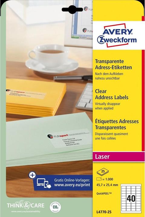 Actual product image Avery Address labels