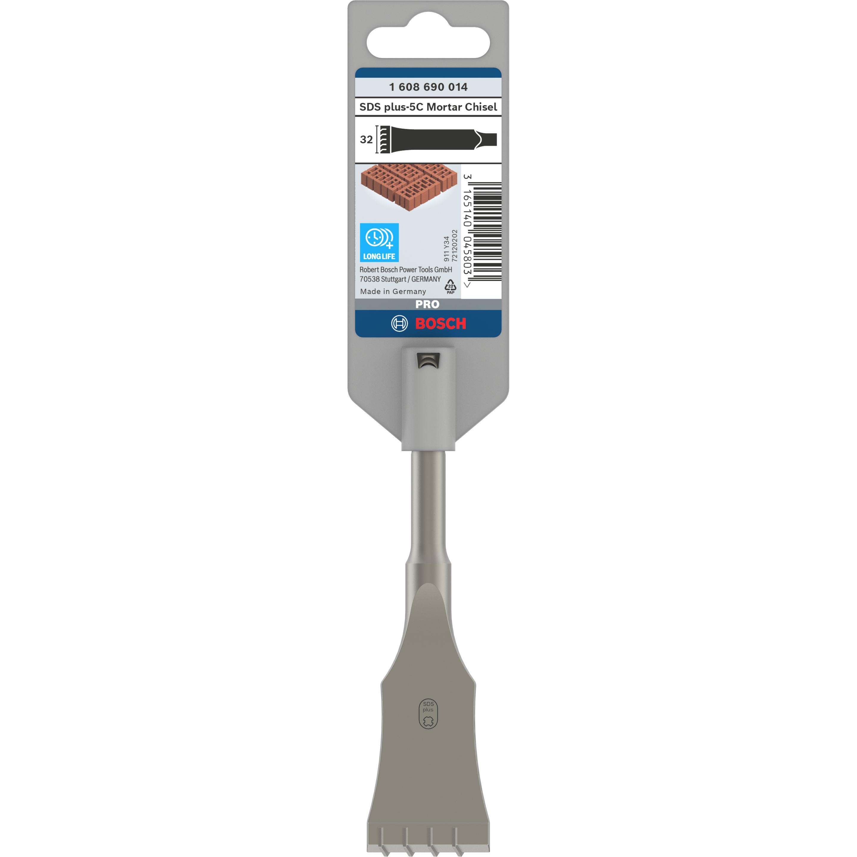 Thumbnail - Bosch Professional Zubehör, Meissel, PRO SDS plus-5C Mörtelmeissel mit Carbide-Spitze, 32 x 130 mm (32 mm)