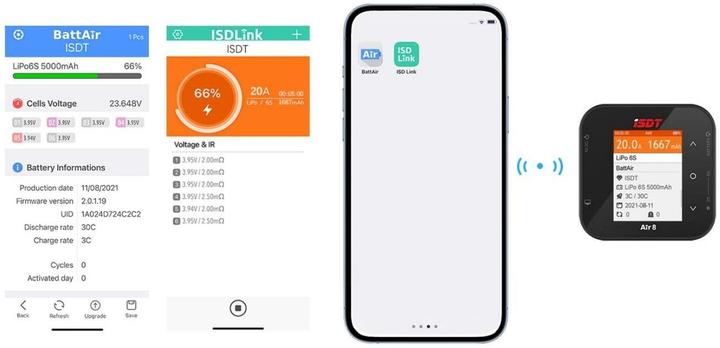 Productafbeelding Isdt Lader AIR8 500 W gelijkstroom, 1-8S, BattAir