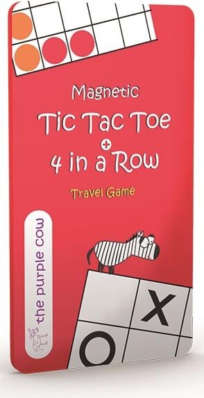 Actual product image Carletto Magnetic Tic Tac Toe 4 Wins Travel Game (German)