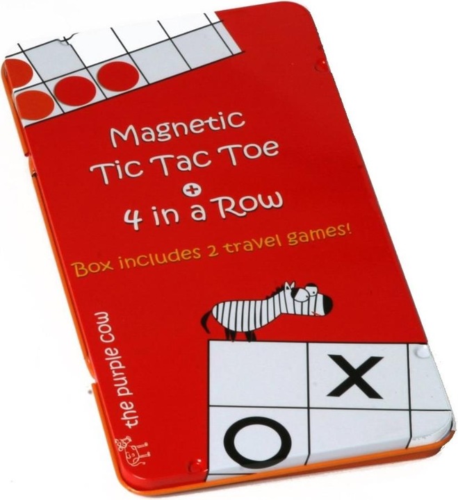 Actual product image Carletto Magnetic Tic Tac Toe 4 Wins Travel Game (German)