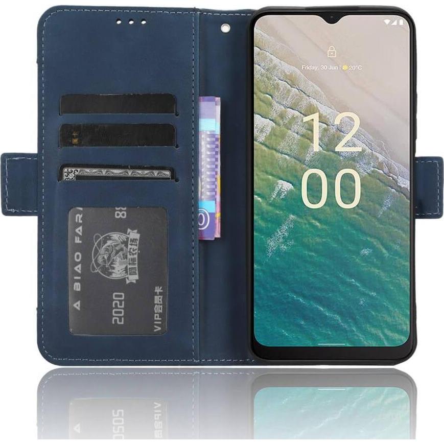Thumbnail - Cover-Discount Nokia C32 - Etui mit vielen Kartenfächer blau (Nokia C32), Smartphone Hülle, Blau