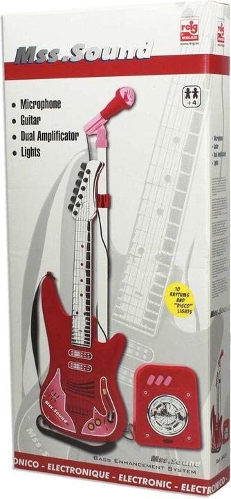 Immagine prodotto Reig Chitarra per bambini microfono rosso (Inglese, Spagnolo)