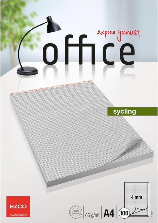Elco Notizblock Office sycling (A4, Kariert)