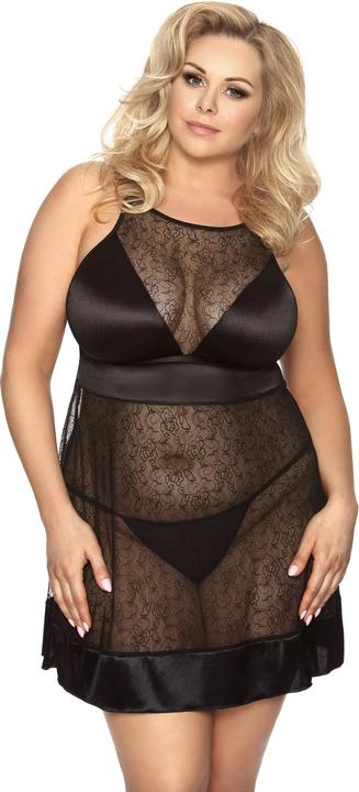 sexy xxl dessous CURVE by Fantasy Lingerie Set: Bügel-BH Dessous-Set mit Spitze und  Strumpfhalter Übergröße XL-XXXXL
