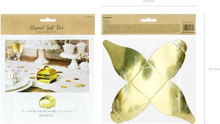 Produktbild Partydeco Geschenkschachteln Golden (10 Stk.)