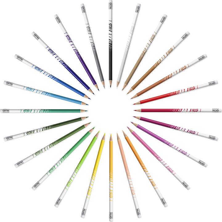 Actual product image Bic Kids Evolution Uitgumbare Kleurpotloden, 24st. (Multicoloured, 24 x)