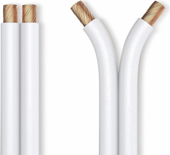 Produktbild Purelink Lautsprecherkabel, 2x2,5 mm², 15 m, weiss, OFC (15 m, 2.50 mm²)
