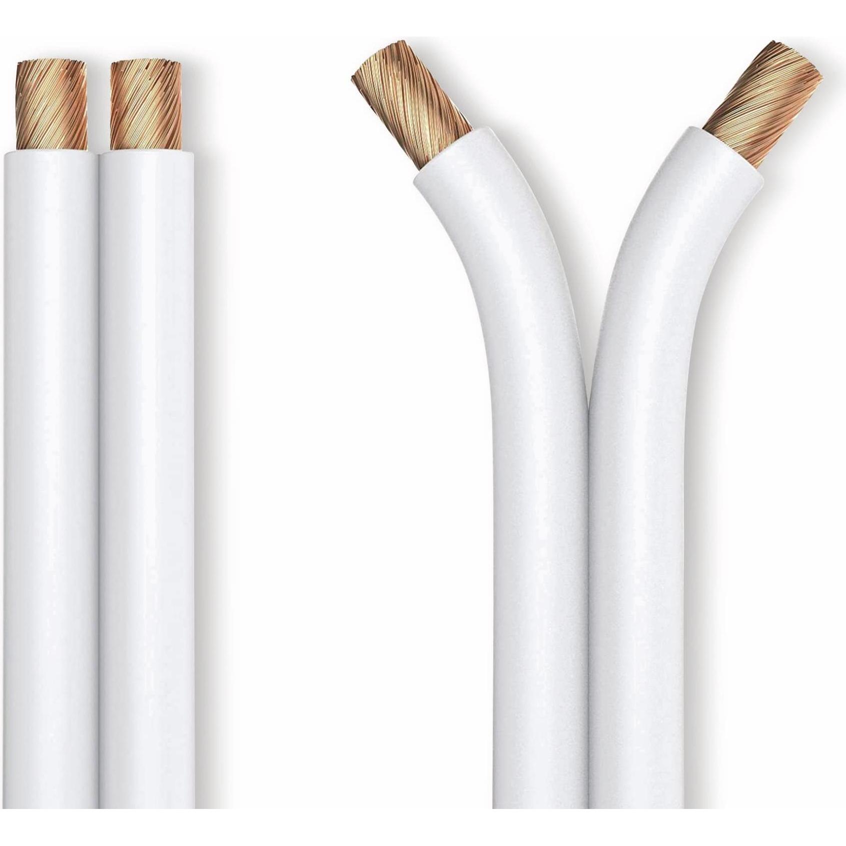 Purelink Lautsprecherkabel, 2x1,5 mm² 50 m, weiss, OFC (50 m), Lautsprecherkabel, Weiss