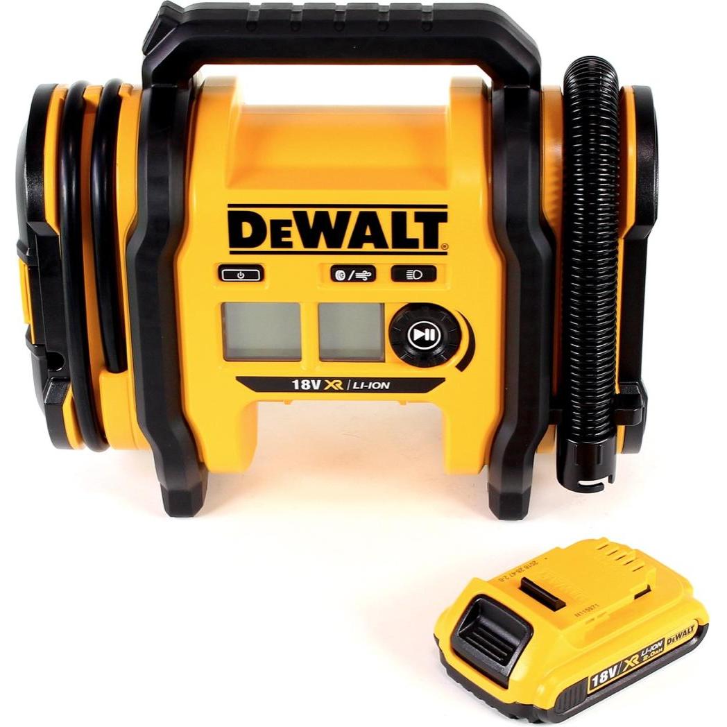 Thumbnail - DeWalt, Kompressor, DCC 018 N Akku Luftkompressor 18V 11bar KFZ + 1x Akku 2,0Ah - ohne Ladegerät (11 Bar, 14.70 l)