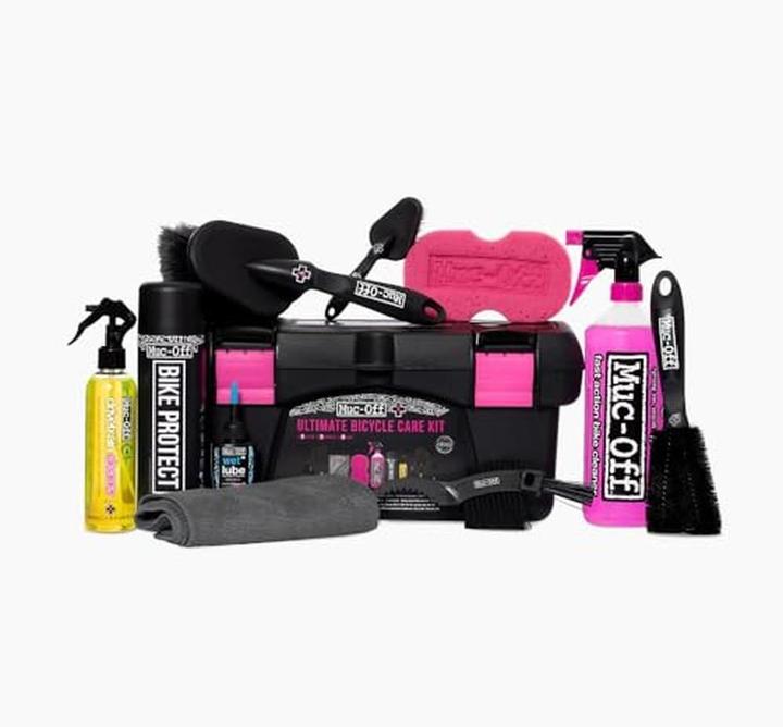 Image du produit Muc-Off Kit Vélo Ultimate Bicycle Kit (1800 ml, Nettoyant pour vélo, Nettoyeur de chaîne, Lubrifiant universel, Éponge, Ensemble de soins)