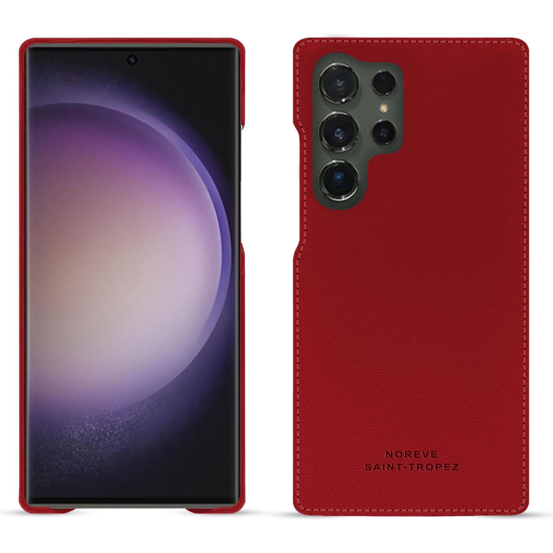 Noreve Lederschutzhülle (Samsung Galaxy S24 Ultra), Smartphone Hülle, Rot