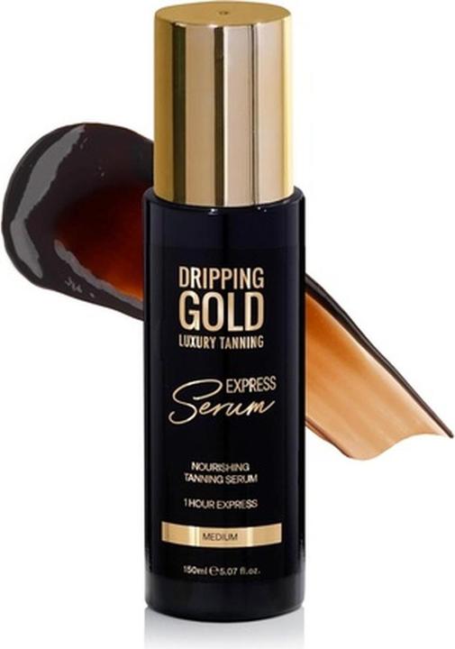 Actual product image Sosu Dripping Gold - Express Tanning Serum 150 ml - Shade: Medium (Self tanning serum, 150 ml)